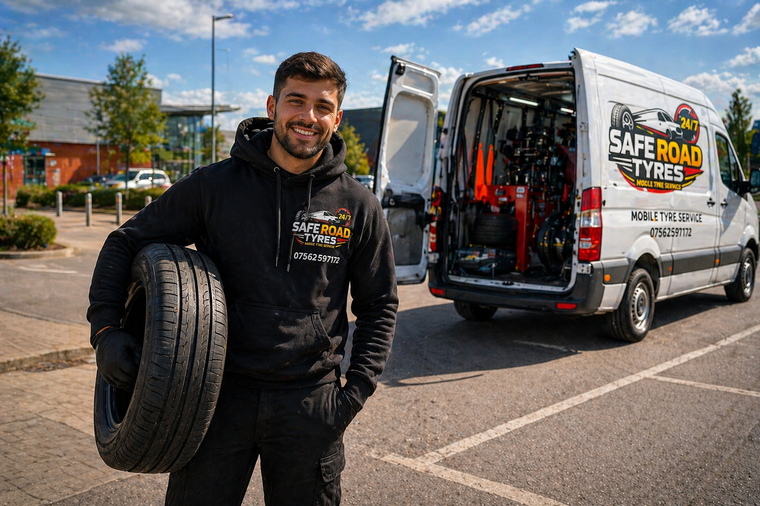 Mobile tyre fitting