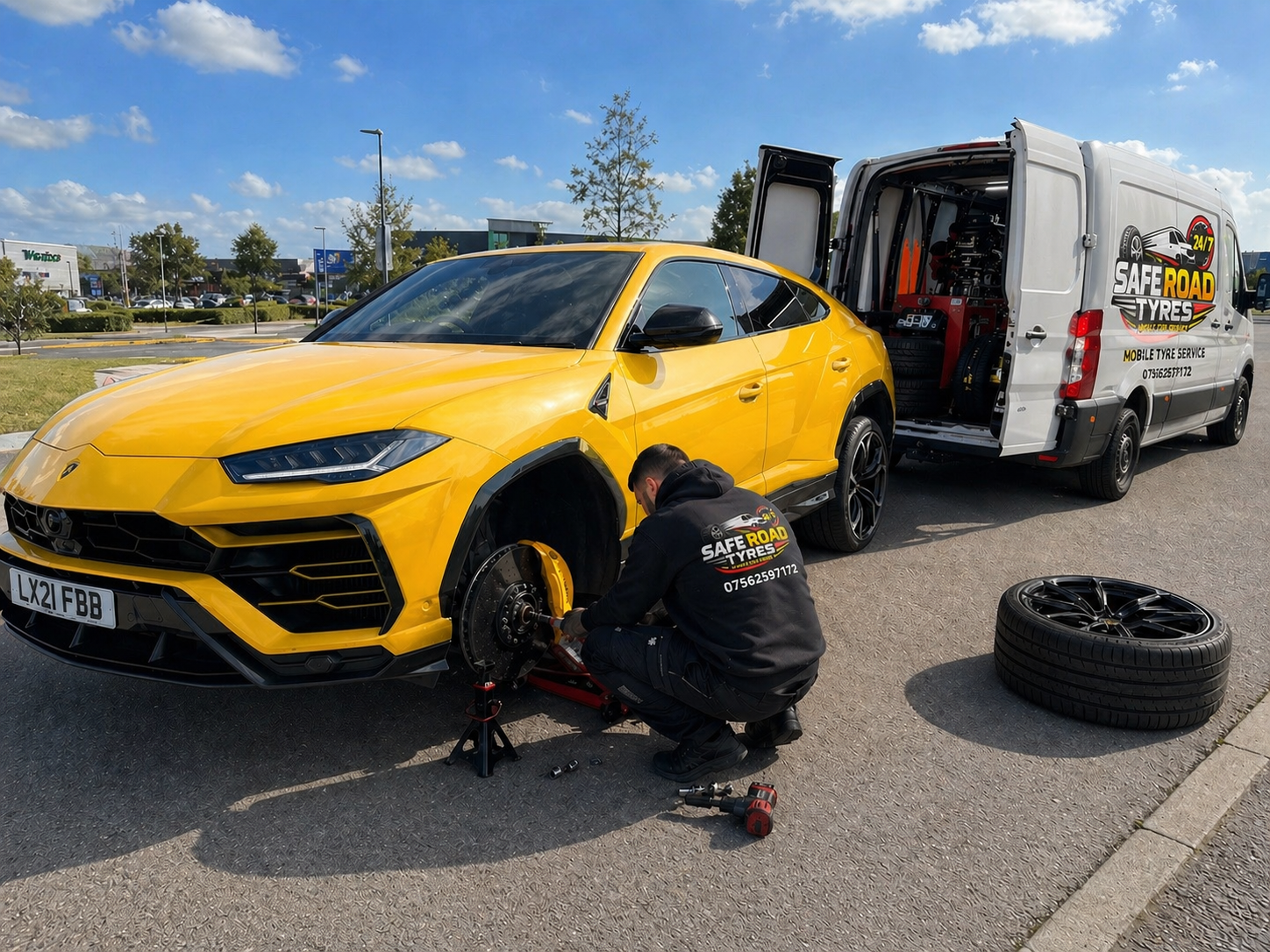 Roadside tyre assistance