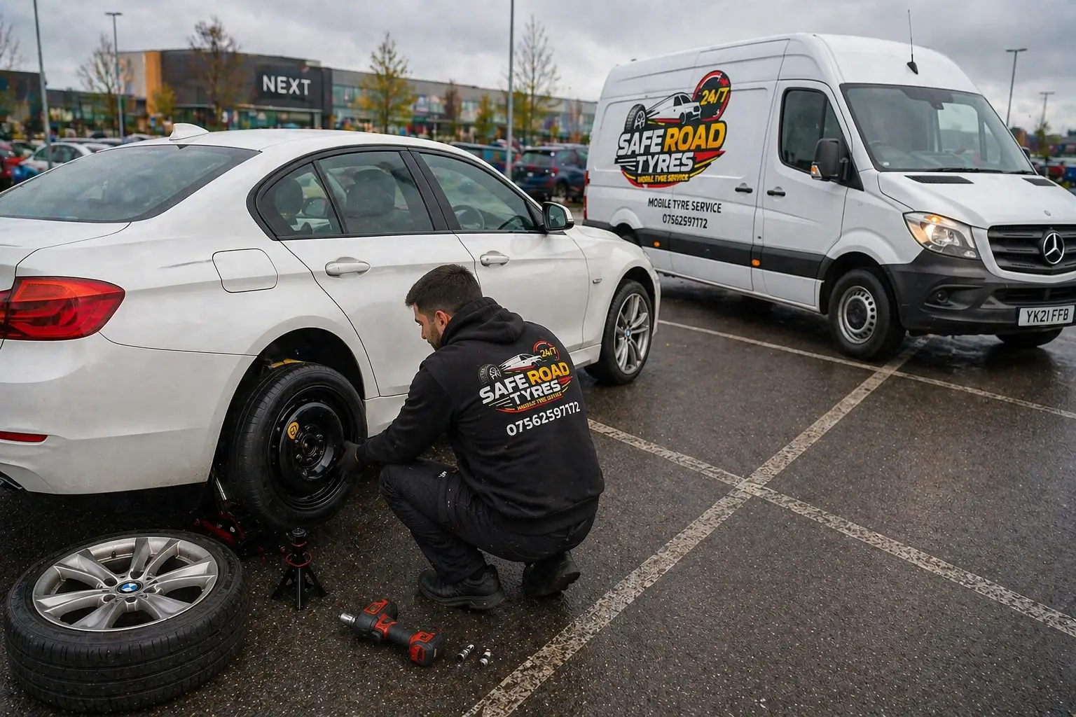 Safe Road Tyres mobile tyre technician and service van