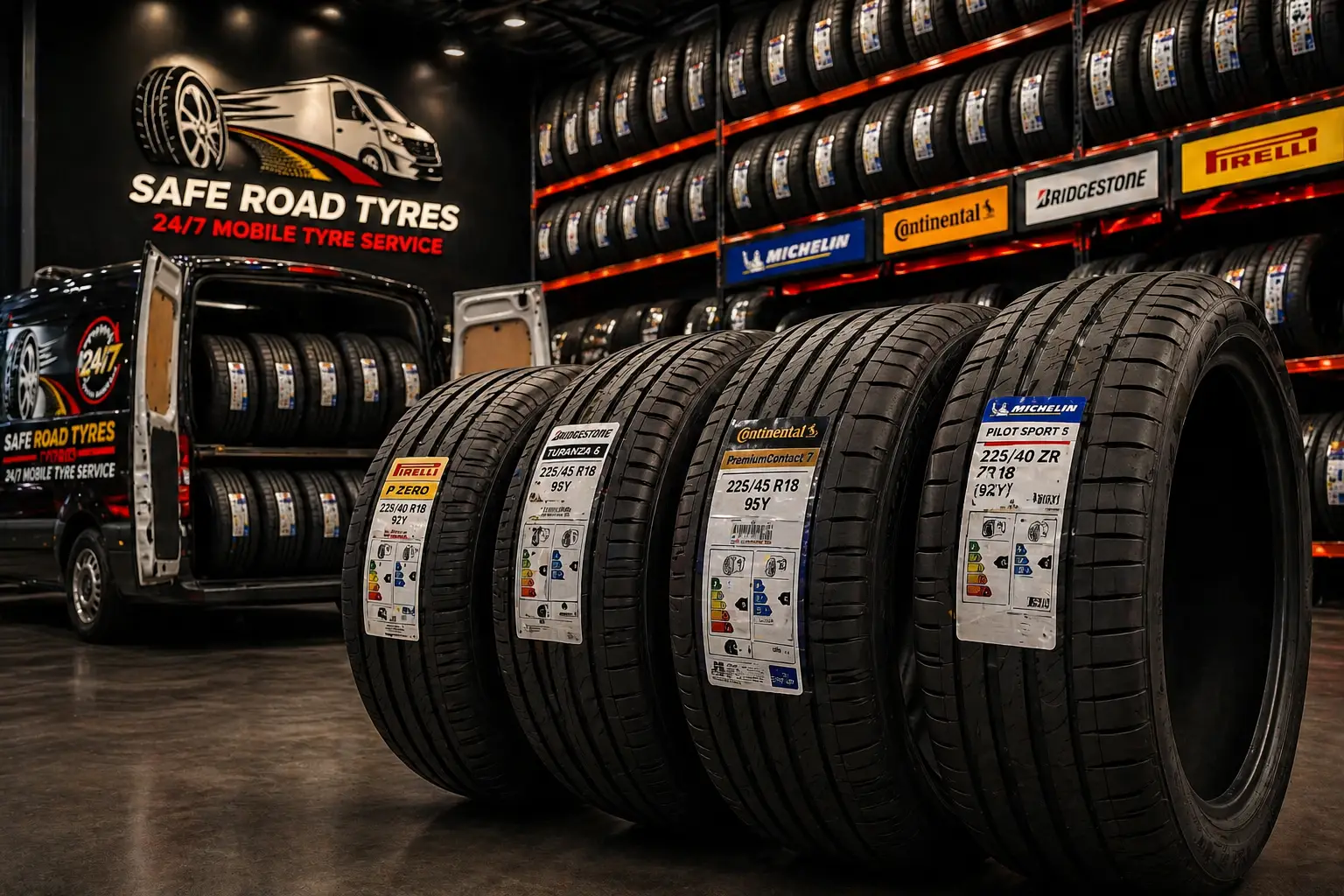 New replacement tyres supplied by Safe Road Tyres